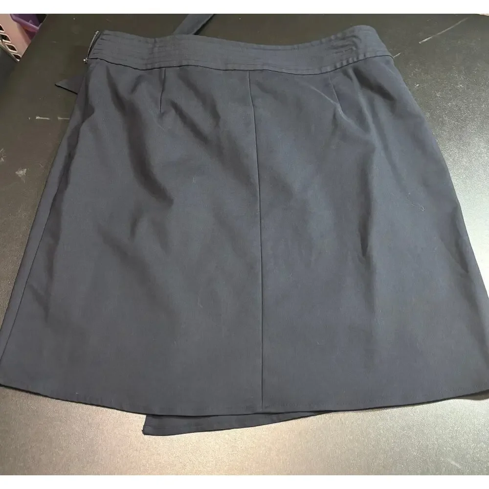 Ivanka Trump Navy Faux Wrap Skort Skirt Side Tie Approx Size 8